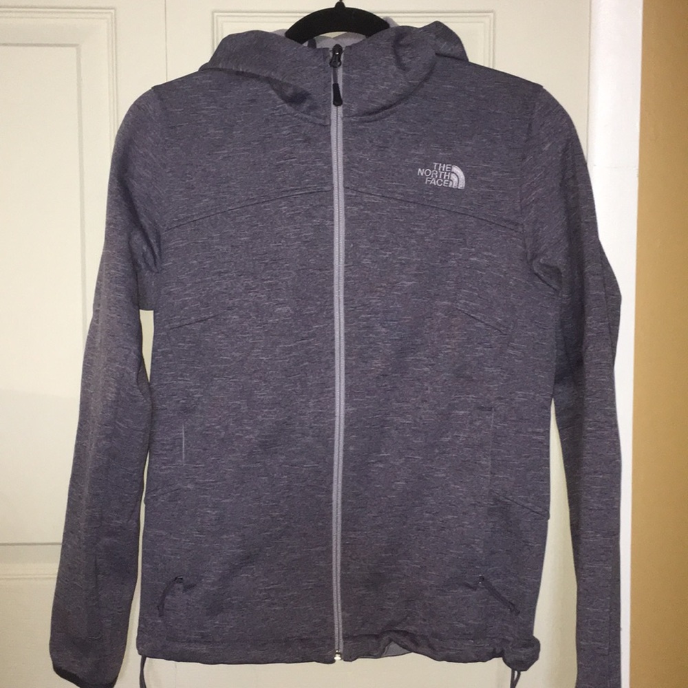 NorthFace Hooded Gray Zip-Up